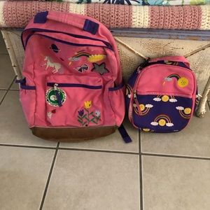 Girls pink pretty fun backpack